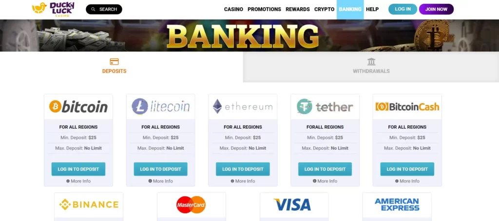 Deposit Options
