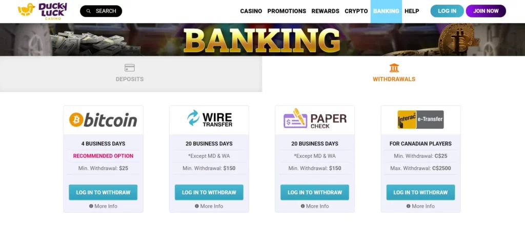 Withdrawal Methods